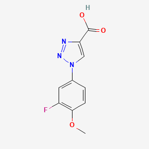 molecular formula C10H8FN3O3 B6147257 1-(3-fluoro-4-methoxyphenyl)-1H-1,2,3-triazole-4-carboxylic acid CAS No. 1097032-92-2