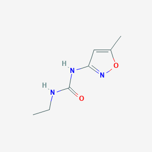 molecular formula C7H11N3O2 B6147548 3-ethyl-1-(5-methyl-1,2-oxazol-3-yl)urea CAS No. 55807-55-1