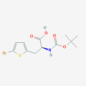molecular formula C12H16BrNO4S B061476 (S)-3-(5-Bromothiophen-2-yl)-2-((tert-butoxycarbonyl)amino)propanoic acid CAS No. 190319-95-0