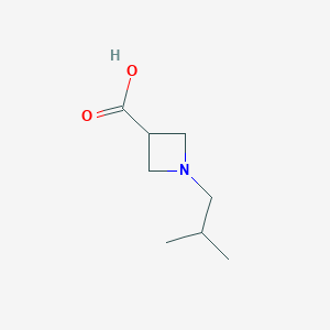 molecular formula C8H15NO2 B6147626 1-(2-methylpropyl)azetidine-3-carboxylic acid CAS No. 1127401-97-1