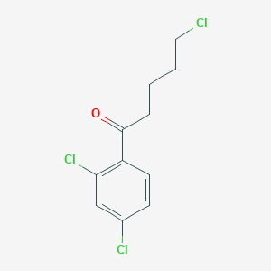 molecular formula C11H11Cl3O B061482 5-Chloro-1-(2,4-dichlorophenyl)-1-oxopentane CAS No. 161829-91-0