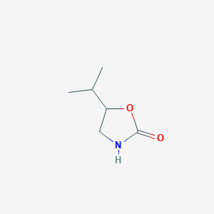 molecular formula C6H11NO2 B6148206 5-(propan-2-yl)-1,3-oxazolidin-2-one CAS No. 50825-08-6