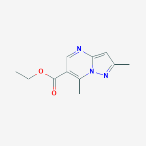 molecular formula C11H13N3O2 B061490 Ethyl 2,7-dimethylpyrazolo[1,5-a]pyrimidine-6-carboxylate CAS No. 162286-54-6