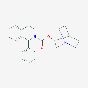 molecular formula C23H26N2O2 B061492 1-氮杂双环[2.2.2]辛-8-基 (1S)-1-苯基-3,4-二氢-1H-异喹啉-2-羧酸酯 CAS No. 180272-14-4