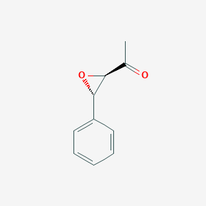 molecular formula C10H10O2 B061508 1-[(2R,3R)-3-Phenyloxiran-2-yl]ethanone CAS No. 192047-39-5