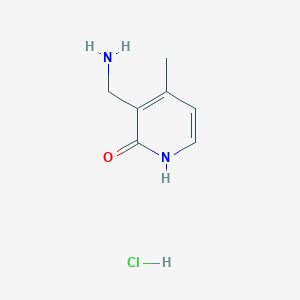 molecular formula C7H11ClN2O B6151677 盐酸3-(氨甲基)-4-甲基-1,2-二氢吡啶-2-酮 CAS No. 2301857-13-4