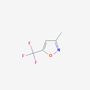 molecular formula C5H4F3NO B061517 3-Methyl-5-(trifluoromethyl)isoxazole CAS No. 161144-75-8