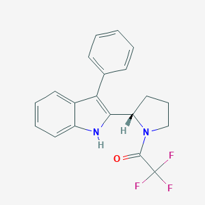 molecular formula C20H17F3N2O B061522 S-3-苯基-2-[N-(三氟乙酰)吡咯烷-2-基]吲哚 CAS No. 163064-67-3