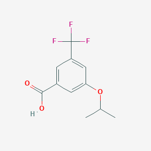 molecular formula C11H11F3O3 B6152428 3-(propan-2-yloxy)-5-(trifluoromethyl)benzoic acid CAS No. 1369936-05-9