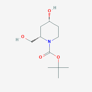 molecular formula C11H21NO4 B6152507 tert-butyl (2S,4R)-4-hydroxy-2-(hydroxymethyl)piperidine-1-carboxylate CAS No. 1029429-49-9