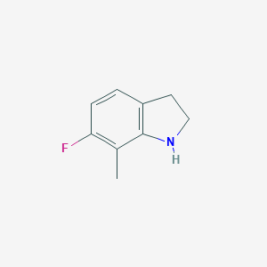 molecular formula C9H10FN B061531 6-Fluoro-7-methylindoline CAS No. 172078-30-7