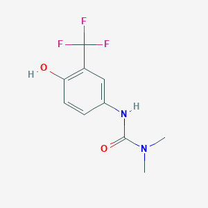 molecular formula C10H11F3N2O2 B6153194 1-[4-hydroxy-3-(trifluoromethyl)phenyl]-3,3-dimethylurea CAS No. 696617-92-2