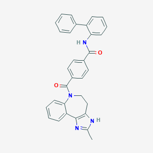 molecular formula C32H26N4O2 B061535 N-([1,1'-Biphenyl]-2-yl)-4-(2-methyl-4,5-dihydroimidazo[4,5-d][1]benzazepine-6(3H)-carbonyl)benzamide CAS No. 179528-39-3