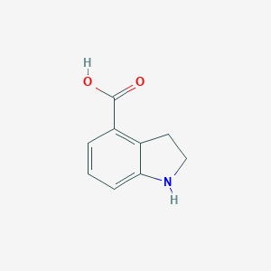molecular formula C9H9NO2 B061538 2,3-Dihydro-1H-indole-4-carboxylic acid CAS No. 175647-03-7