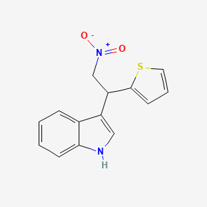 molecular formula C14H12N2O2S B6153851 3-[2-nitro-1-(thiophen-2-yl)ethyl]-1H-indole CAS No. 51626-48-3
