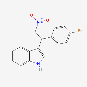 molecular formula C16H13BrN2O2 B6153918 3-[1-(4-溴苯基)-2-硝基乙基]-1H-吲哚 CAS No. 731826-97-4