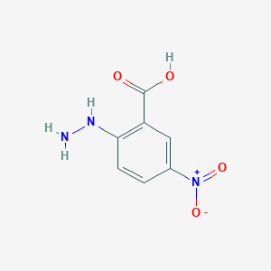 molecular formula C7H7N3O4 B061565 2-Hydrazinyl-5-nitrobenzoic acid CAS No. 185556-56-3