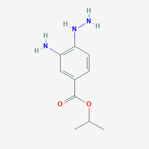 molecular formula C10H15N3O2 B061575 Isopropyl 3-amino-4-hydrazinobenzoate CAS No. 177960-52-0