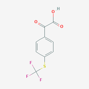 molecular formula C9H5F3O3S B6158211 2-oxo-2-{4-[(trifluoromethyl)sulfanyl]phenyl}acetic acid CAS No. 2228391-68-0