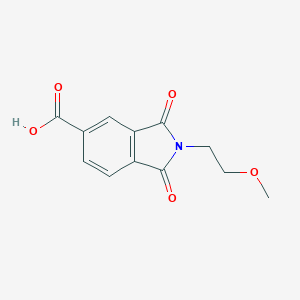 molecular formula C12H11NO5 B061583 2-(2-甲氧基乙基)-1,3-二氧代-5-异吲哚啉甲酸 CAS No. 166096-35-1