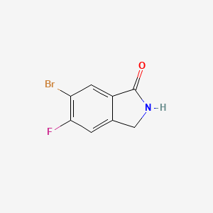 molecular formula C8H5BrFNO B6159145 6-bromo-5-fluoro-2,3-dihydro-1H-isoindol-1-one CAS No. 1427454-77-0