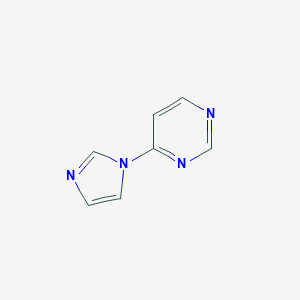 molecular formula C7H6N4 B061599 4-(1H-Imidazol-1-yl)pyrimidine CAS No. 183552-82-1
