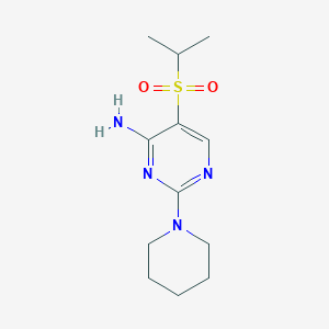 molecular formula C12H20N4O2S B061602 5-(Isopropylsulfonyl)-2-piperidinopyrimidin-4-amine CAS No. 175202-15-0
