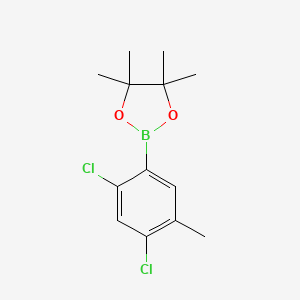 molecular formula C13H17BCl2O2 B6161960 2-(2,4-dichloro-5-methylphenyl)-4,4,5,5-tetramethyl-1,3,2-dioxaborolane CAS No. 2121512-39-6