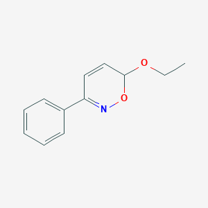 molecular formula C12H13NO2 B061621 6-Ethoxy-3-phenyl-6H-1,2-oxazine CAS No. 165554-70-1
