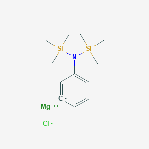 molecular formula C12H22ClMgNSi2 B061622 magnesium;N,N-bis(trimethylsilyl)aniline;chloride CAS No. 174484-84-5