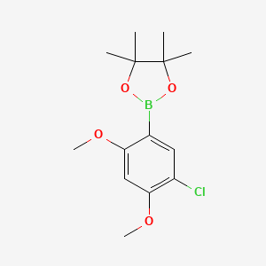 molecular formula C14H20BClO4 B6162619 2-(5-氯-2,4-二甲氧基苯基)-4,4,5,5-四甲基-1,3,2-二氧杂硼环丁烷 CAS No. 2121512-49-8