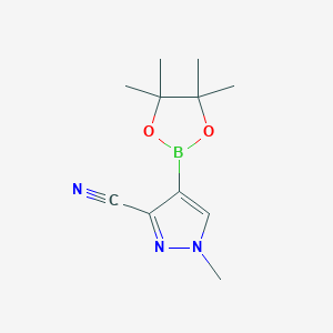 molecular formula C11H16BN3O2 B6162636 1-甲基-4-(4,4,5,5-四甲基-1,3,2-二氧杂硼环己烷-2-基)-1H-吡唑-3-腈 CAS No. 2158267-70-8