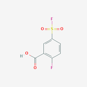 molecular formula C7H4F2O4S B6163193 2-fluoro-5-(fluorosulfonyl)benzoic acid CAS No. 1373233-37-4