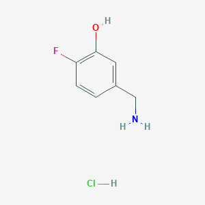 molecular formula C7H9ClFNO B6163321 5-(氨甲基)-2-氟苯酚盐酸盐 CAS No. 2044704-82-5