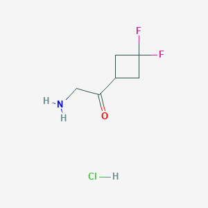molecular formula C6H10ClF2NO B6163432 2-amino-1-(3,3-difluorocyclobutyl)ethan-1-one hydrochloride CAS No. 2231677-03-3