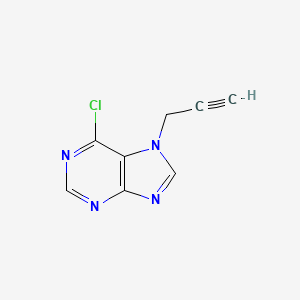 molecular formula C8H5ClN4 B6163997 6-chloro-7-(prop-2-yn-1-yl)-7H-purine CAS No. 354156-57-3