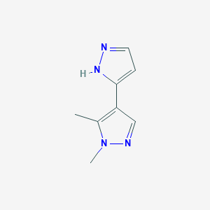 molecular formula C8H10N4 B6164034 1',5'-DIMETHYL-1H,1'H-[3,4']BIPYRAZOLYL CAS No. 1006327-22-5