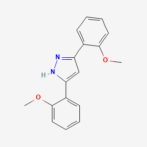 molecular formula C17H16N2O2 B6164285 3,5-BIS(2-METHOXYPHENYL)-1H-PYRAZOLE CAS No. 1159937-12-8
