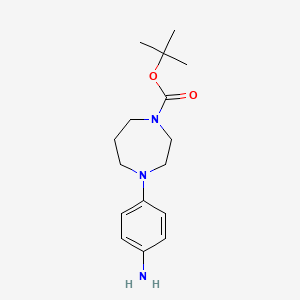 molecular formula C16H25N3O2 B6165150 tert-butyl 4-(4-aminophenyl)-1,4-diazepane-1-carboxylate CAS No. 441313-14-0