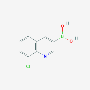 molecular formula C9H7BClNO2 B6165688 (8-chloroquinolin-3-yl)boronic acid CAS No. 1370040-67-7