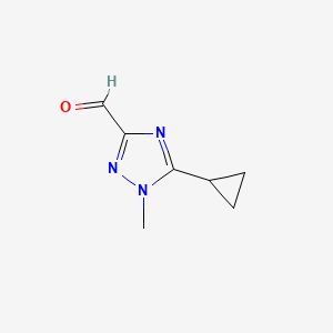 molecular formula C7H9N3O B6165900 5-环丙基-1-甲基-1H-1,2,4-三唑-3-甲醛 CAS No. 877133-27-2