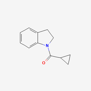 molecular formula C12H13NO B6166025 1-cyclopropanecarbonyl-2,3-dihydro-1H-indole CAS No. 293324-65-9