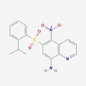molecular formula C18H17N3O4S B061668 6-[[2-(1-Methylethyl)phenyl]]sulfonyl-5-nitro-8-quinolinamine CAS No. 181468-88-2