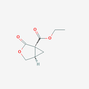 molecular formula C8H10O4 B6167630 ethyl (1S,5R)-2-oxo-3-oxabicyclo[3.1.0]hexane-1-carboxylate CAS No. 145032-58-2