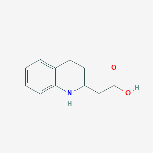 molecular formula C11H13NO2 B061681 2-(1,2,3,4-tetrahydroquinolin-2-yl)acetic Acid CAS No. 185854-45-9