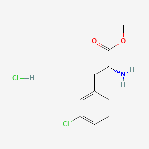 molecular formula C10H13Cl2NO2 B6168906 methyl (2R)-2-amino-3-(3-chlorophenyl)propanoate hydrochloride CAS No. 457654-75-0