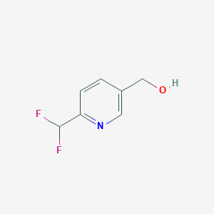 molecular formula C7H7F2NO B6170655 [6-(difluoromethyl)pyridin-3-yl]methanol CAS No. 946578-33-2