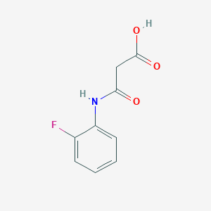 molecular formula C9H8FNO3 B6170675 2-[(2-fluorophenyl)carbamoyl]acetic acid CAS No. 148356-13-2
