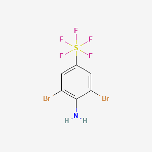 molecular formula C6H4Br2F5NS B6171103 2,6-dibromo-4-(pentafluoro-lambda6-sulfanyl)aniline CAS No. 149757-22-2