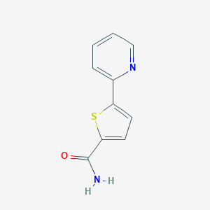 molecular formula C10H8N2OS B061715 5-(2-吡啶基)噻吩-2-甲酰胺 CAS No. 175202-40-1